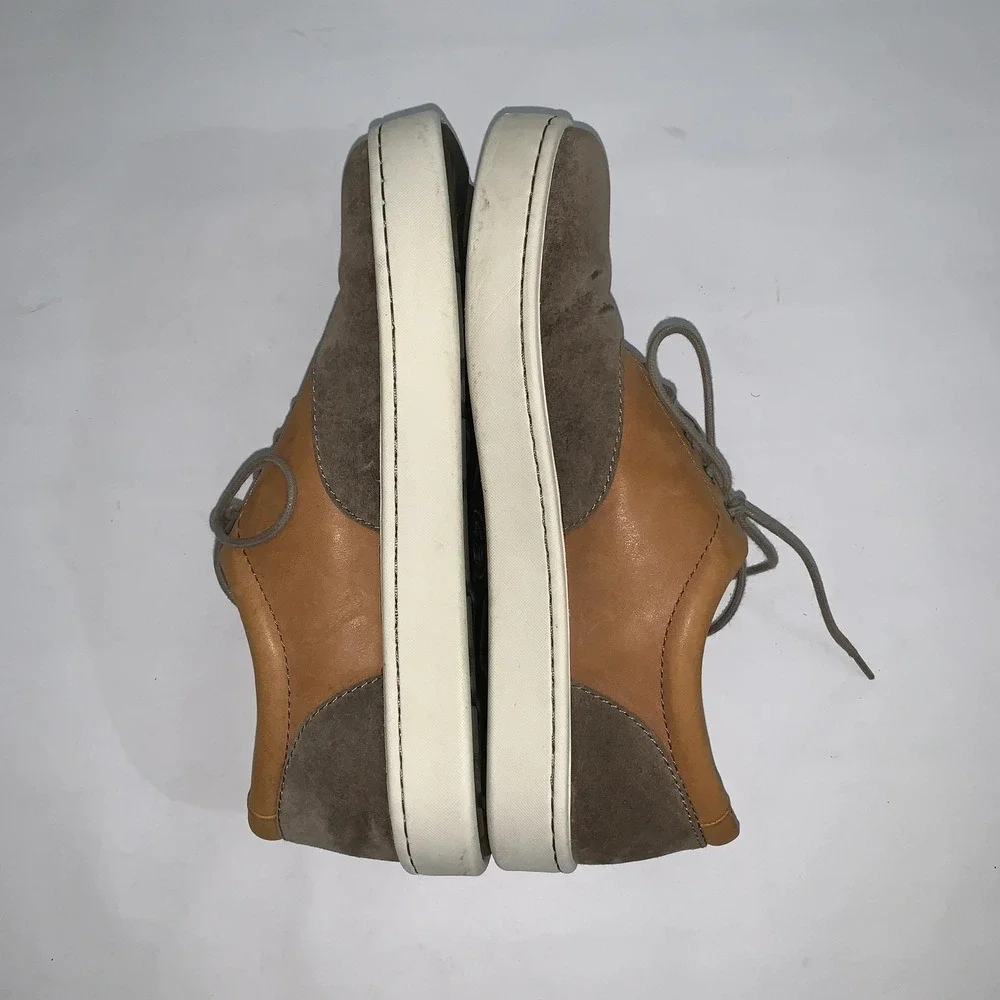 Born Shoes Mens Size 10 Brown Tan Leather Lace Up Casual Comfort Sneakers H53417